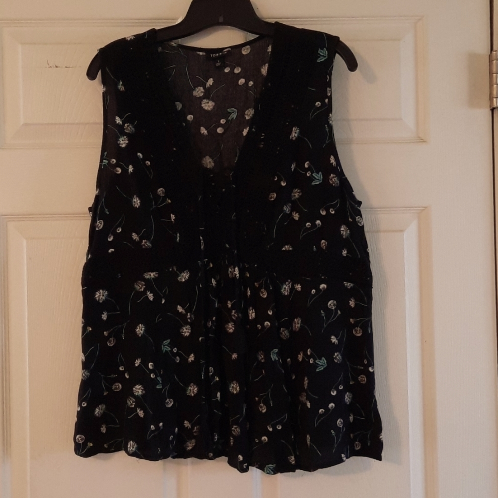 Torrid Black Dandelion Tank Top